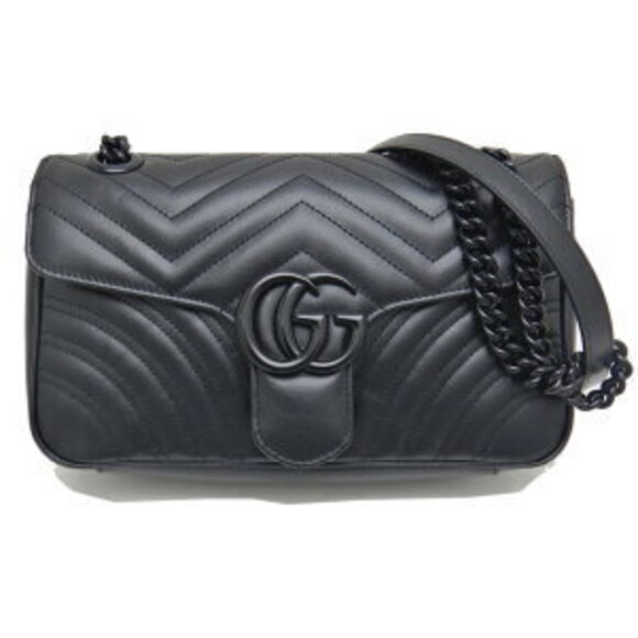 Gucci GG Marmont Shoulder Bag Black Leather - Picture 10 of 10
